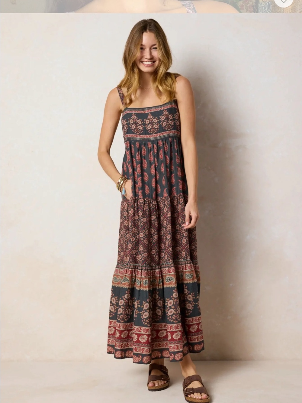 Natural Life Patricia Maxi Dress Size Medium Floral Pattern